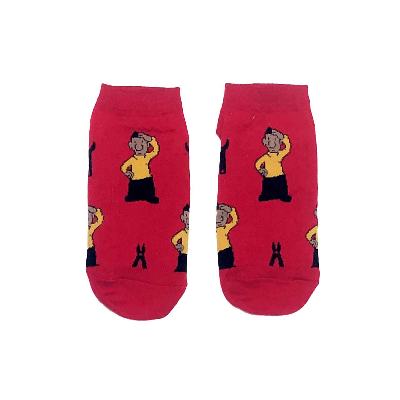 جوراب مچی نخی طرح پت و مت