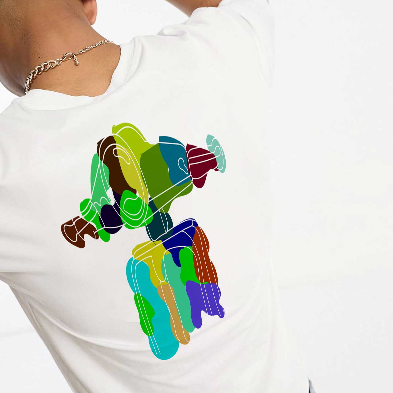 تیشرت طرح موتور وسپا گرافیکی رنگی