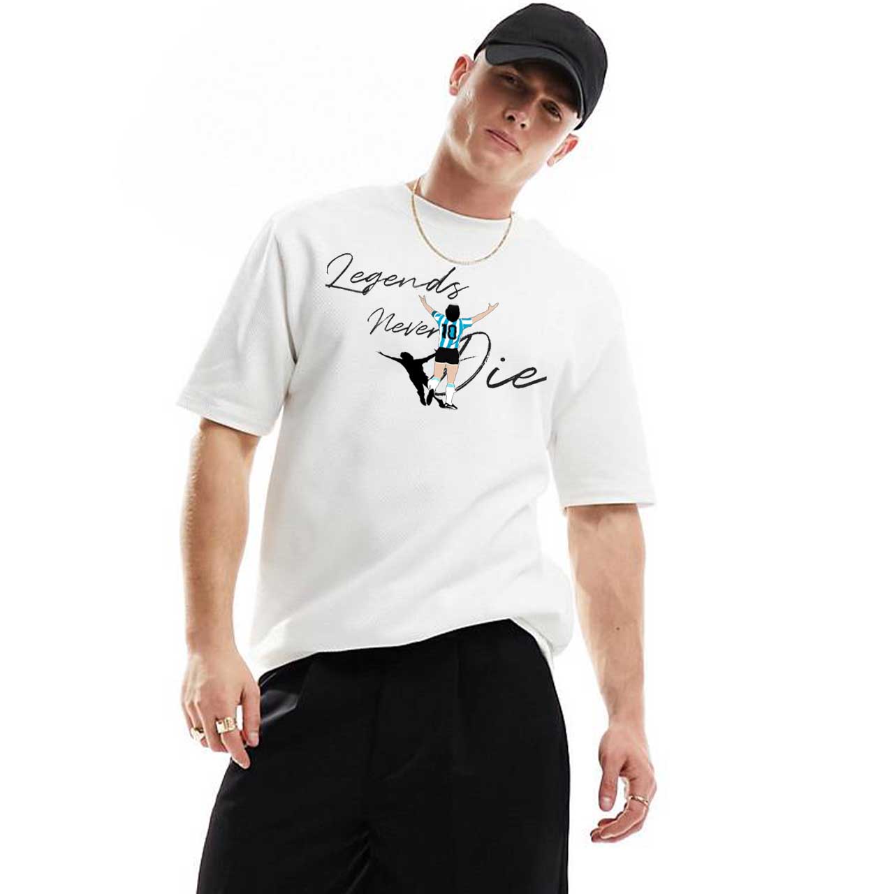 تیشرت مارادونا طرح اسطوره ها هرگز نمی میرند