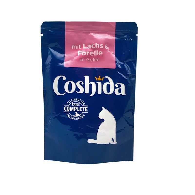 پوچ گربه کوشیدا مدل Salmon & Trout in Jelly وزن 100 گرم
