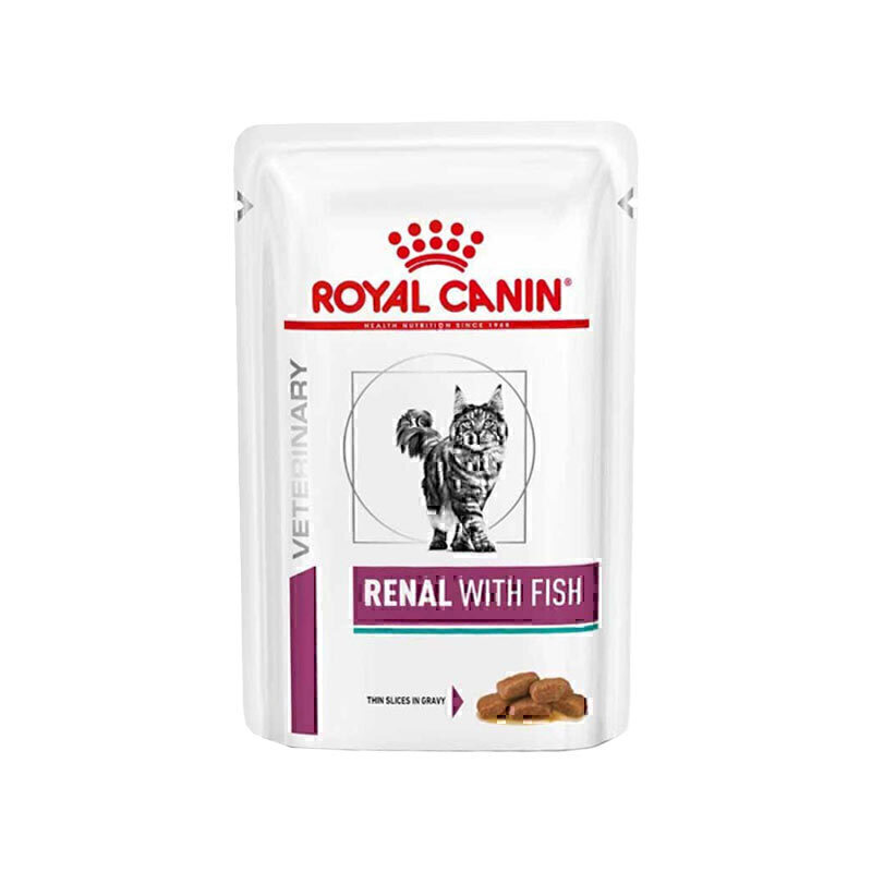 پوچ گربه رویال کنین با طعم ماهی Royal Canin Renal Fish وزن ۸۵ گرم