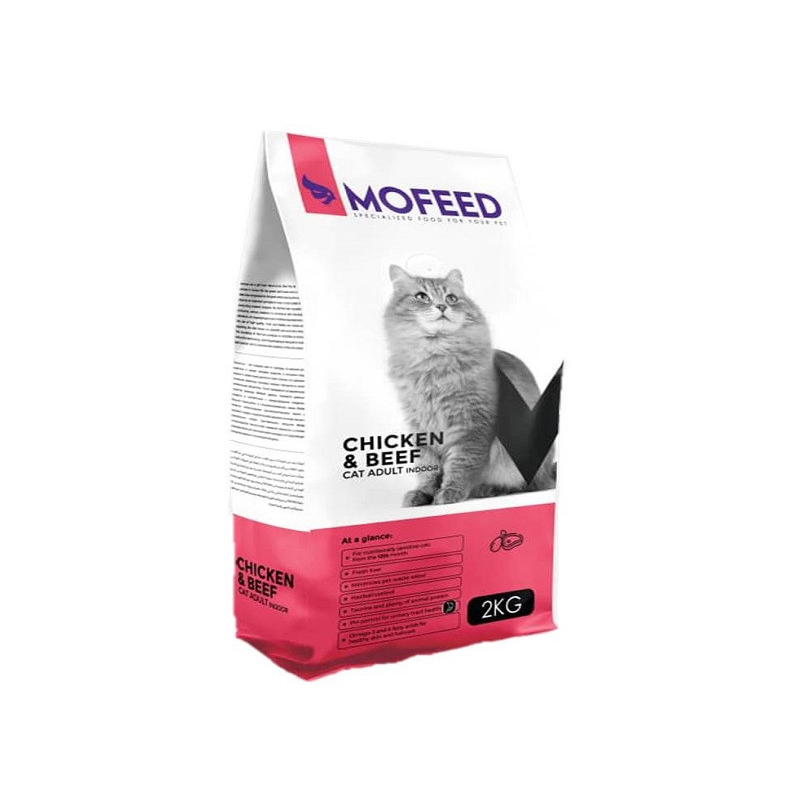 غذای خشک گربه مفید با طعم گوشت و مرغ Mofeed Chicken and Beef Cat Dry Food وزن 2 کیلوگرم