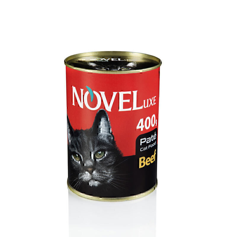 کنسرو پته گربه نوول با طعم گوشت Novel Pate Cat Food With Beef وزن 400 گرم