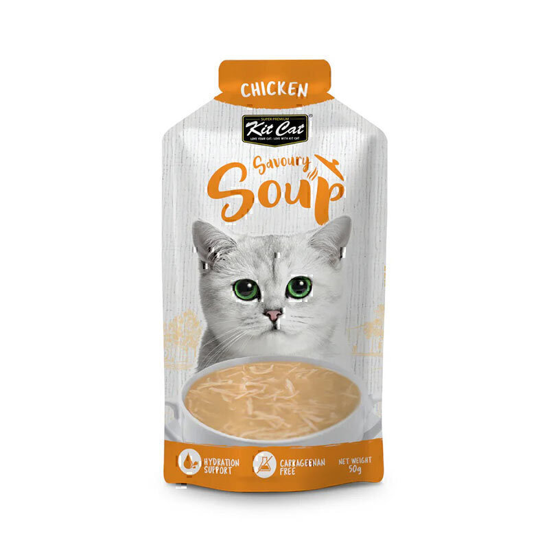 سوپ گربه کیت کت با طعم مرغ Kit Cat Savoury Cat Soup With Chicken وزن 50 گرم