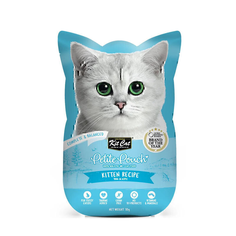 پوچ بچه گربه کیت کت با طعم ماهی تن Kit Cat Kitten Pouch With Tuna وزن 70 گرم