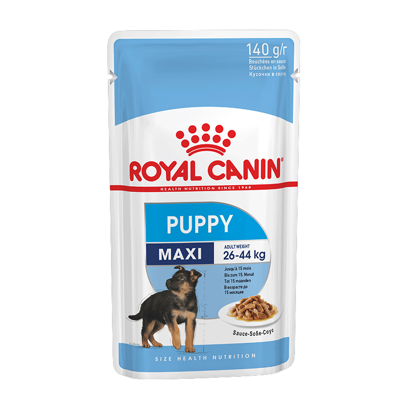 پوچ توله سگ نژاد بزرگ رویال کنین Royal Canin Maxi Puppy وزن 140 گرم