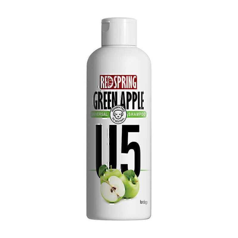 شامپو سگ U5 روزانه با رایحه سیب ترش رداسپرینگ Redspring Green Apple Shampoo U5 حجم 300 میلی لیتر