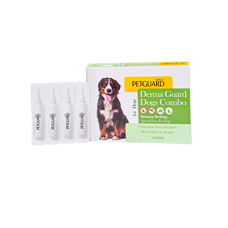 قطره ضد کک و کنه سگ نژاد بزرگ پت گارد PetGuard Derma Guard Dogs Combo بسته 4 عددی