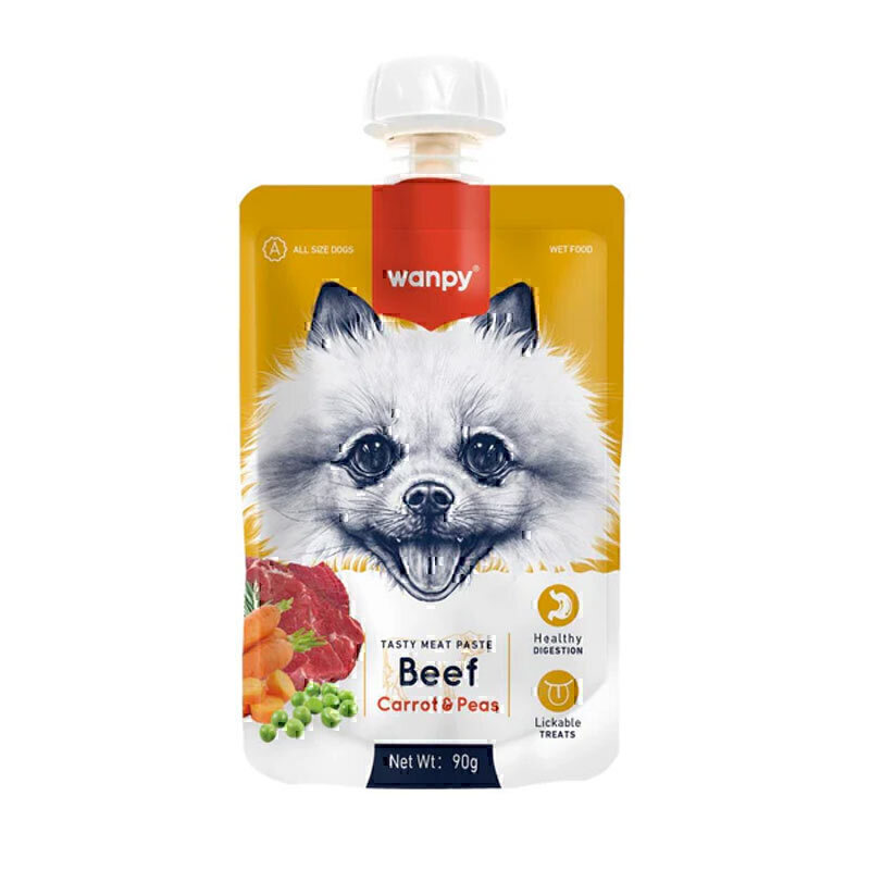 پودینگ سگ ونپی با طعم گوشت گوساله و هویج Wanpy Pudding Beef & Carrot وزن 90 گرم