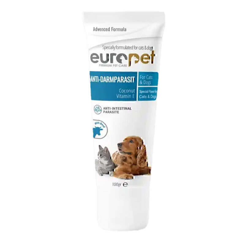 خمیر خوراکی ضد انگل های داخلی یوروپت مخصوص سگ و گربه Europet Anti-Darmparasit Paste وزن 100 گرم
