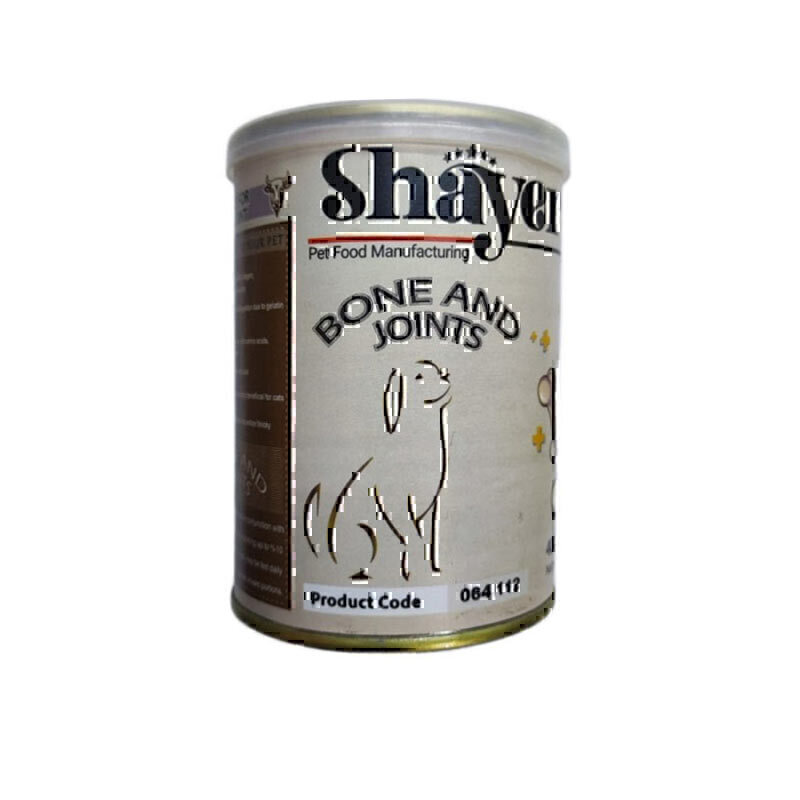 کنسرو غذای سگ شایر با طعم عصاره قلم Shayer Bone And Joints Dog Food وزن 400 گرم