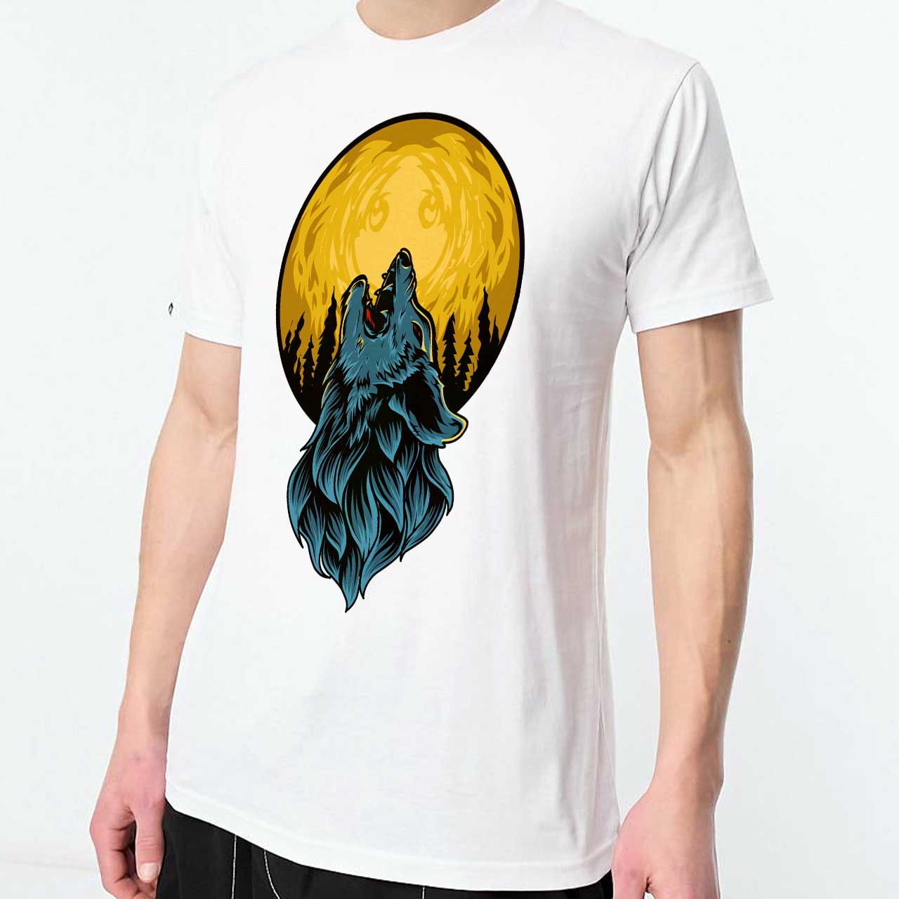تیشرت طرح گرگ و ماه