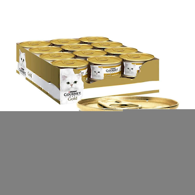 کنسرو غذای گربه گلد گورمت با طعم گوشت گاو Gourmet Gold Beef Pack بسته 24 عددی