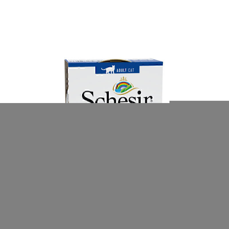 کنسرو غذای گربه شسیر با طعم ماهی تن و بچه ماهی Schesir Tuna & Whitebaits In Jelly وزن 85 گرم