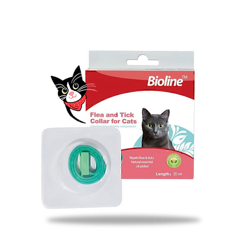 قلاده ضد کک و کنه و حشرات گربه بایولاین Bioline Flea and Tick Collar For Cat سایز 35 سانتی متر