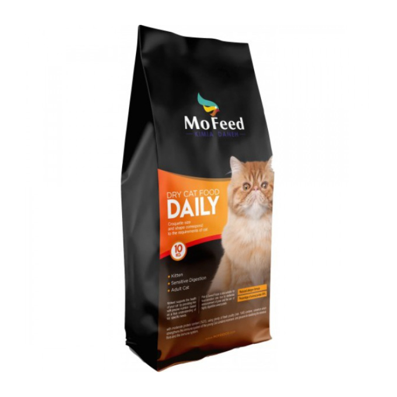 غذای خشک روزانه گربه مفید MoFeed Daily Dry Cat Food وزن 10 کیلوگرم