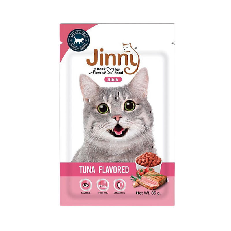 تشویقی گربه جرهای جینی با طعم ماهی تن JerHigh Jinny Cat Treat With Tuna وزن 35 گرم