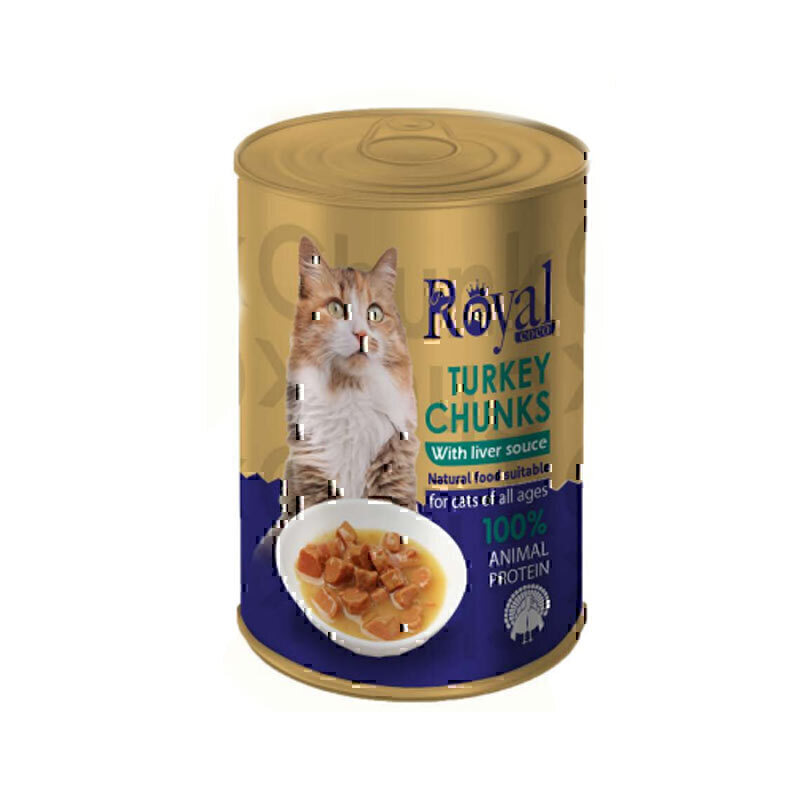 کنسرو چانک گربه رویال کوکو با طعم بوقلمون وزن 380 گرم