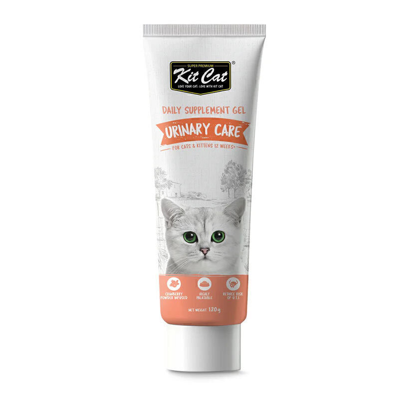 خمیر مکمل مراقبت مجاری ادراری گربه کیت کت Kit Cat Urinary Care Daily Supplement Gel وزن 120 گرم