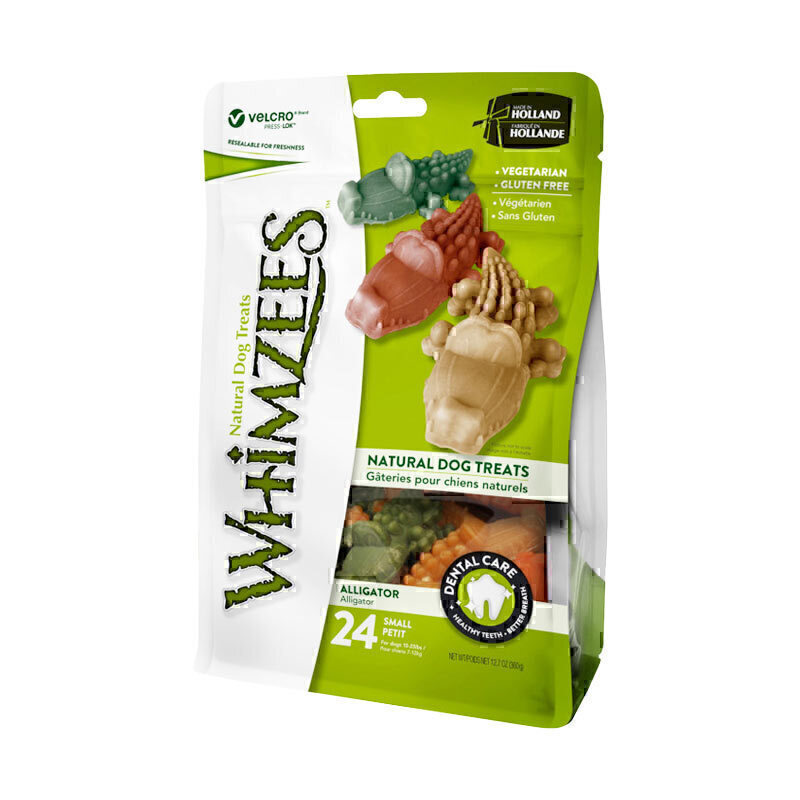 تشویقی سگ نژاد کوچک ویمزیس Whimzees Alligator Small بسته 24 عددی 