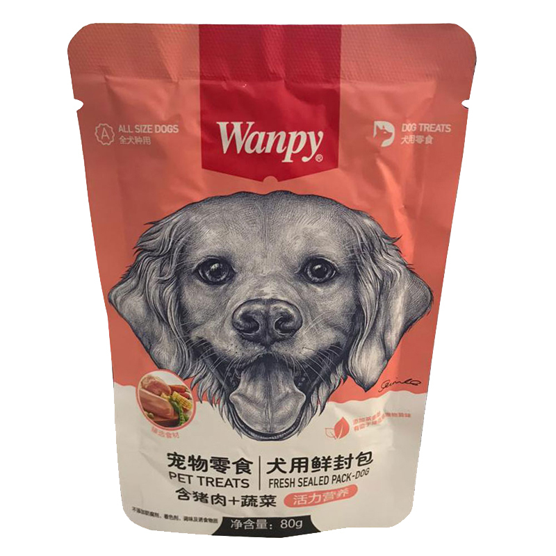 پوچ سگ ونپی با طعم گوشت خوک و سبزیجات Wanpy Pork & Vegetable وزن ۸۰ گرم