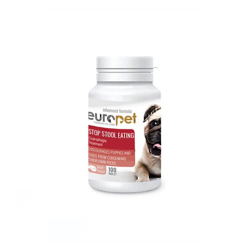 قرص ضد مدفوع خواری سگ یوروپت Europet Dog Stop Stool Eating بسته 100 عددی