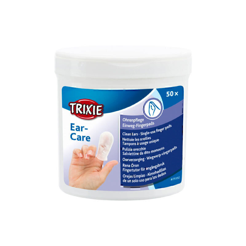 پد یکبار مصرف مراقبت از گوش حیوانات تریکسی Trixie Ear Care Finger Pads بسته 50 عددی