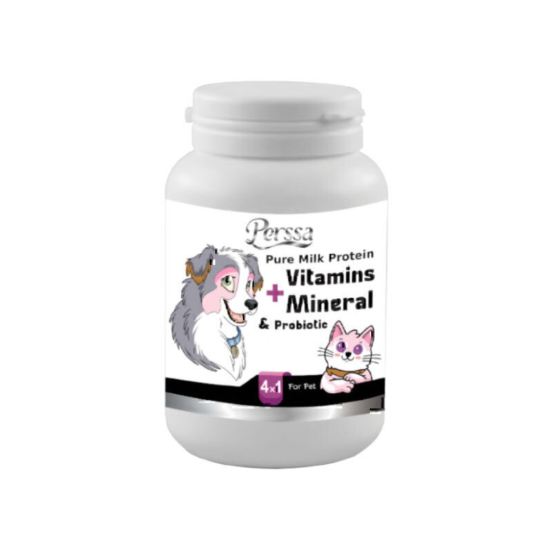 پودر مینرال و مولتی ویتامین سگ و گربه پرسا Perssa Vitamins & Mineral Powder وزن 200 گرم