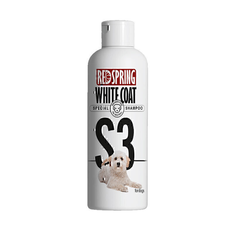 شامپو سگ S3 مخصوص مو‌های سفید و روشن رداسپرینگ Redspring White Coat Shampoo S3 حجم 300 میلی لیتر