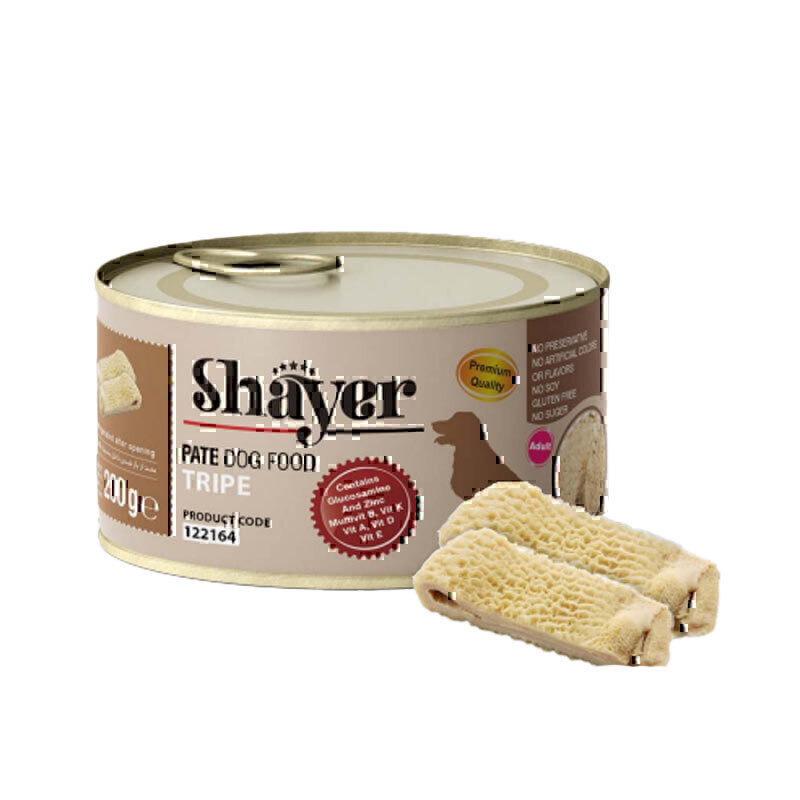 کنسرو پته سگ با طعم سیرابی شایر Shayer Pate With Tripe وزن 200 گرم