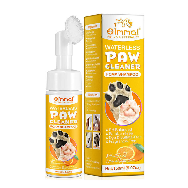 فوم پاک کننده پنجه سگ و گربه اویمال بدون نیاز به آبکشی Oimmal Waterless Dog & Cat Paw Cleaner Foam Shampoo