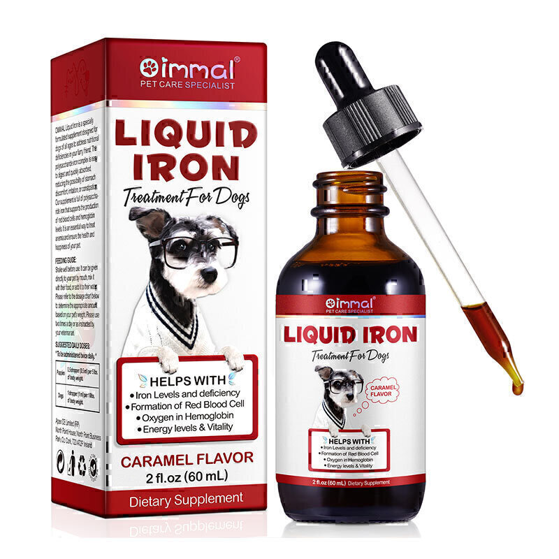 قطره آهن سگ اویمال Oimmal Liquid Iron Drops For Dogs حجم 60 میلی لیتر