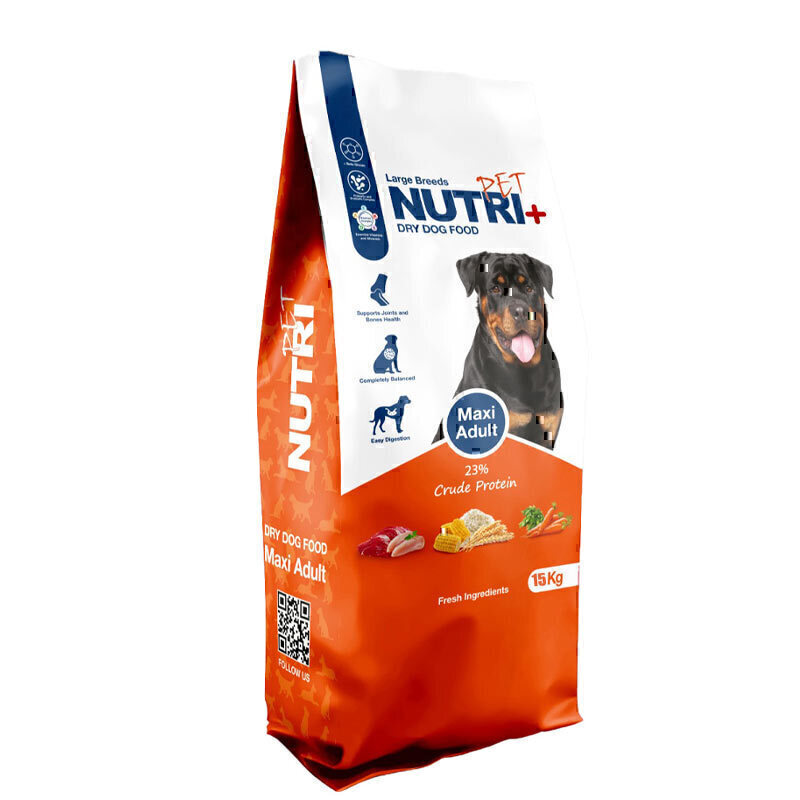 غذای خشک سگ بالغ نژاد بزرگ نوتری پلاس Nutri Plus Maxi Adult Dog Food وزن 15 کیلوگرم