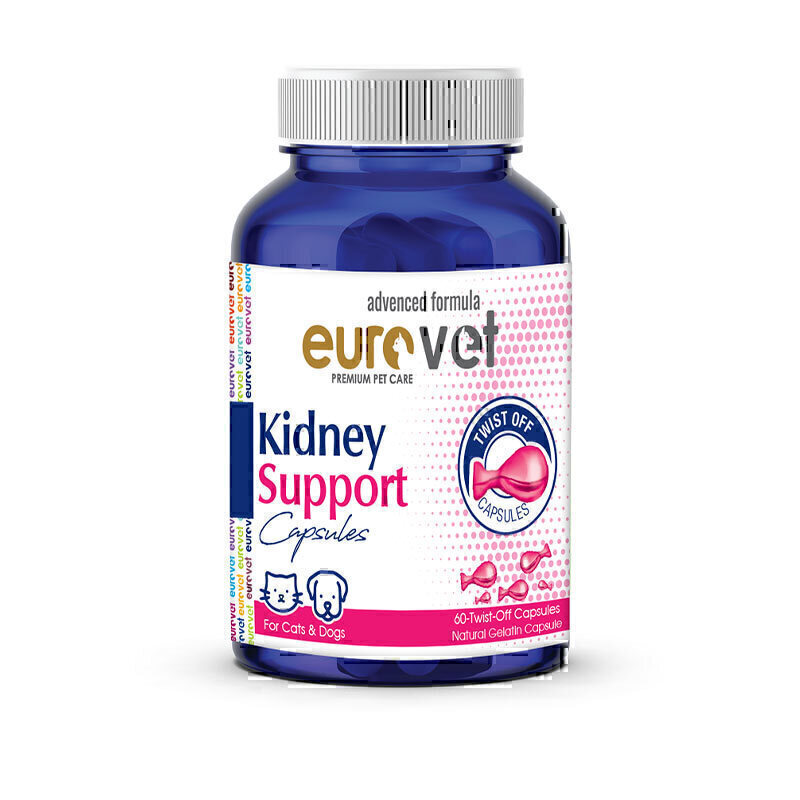 قرص مکمل تقویت کننده کلیه حیوانات یورووت Eurovet Kidney Support بسته 60 عددی